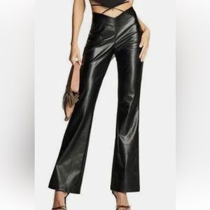 I am Gia leather pants with string detail! Size small